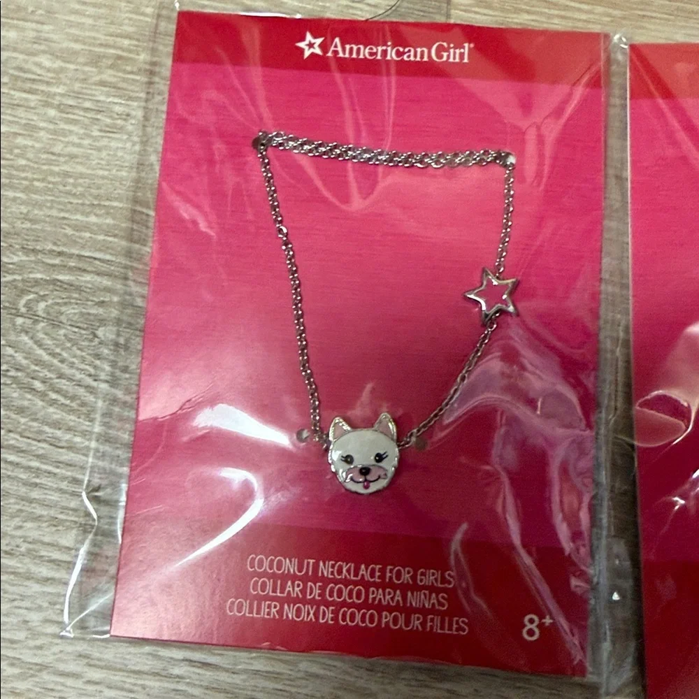 American girl coconut girls necklace and cuff bracelet nwt!